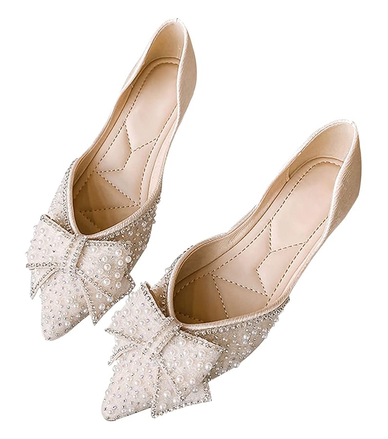 靴 Jewelry Bubble Ballet Lace 25cm Amazon.com | ALICEPUB Silver Slingback Flats for Women